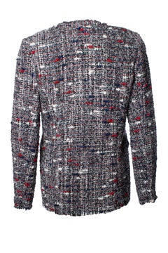 IRO, graue Bouclé-Jacke mit mehrfarbigen Garnen