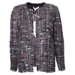 IRO, graue Bouclé-Jacke mit mehrfarbigen Garnen