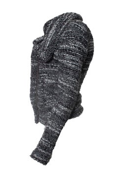IRO, grey knitted Chanice biker jacket