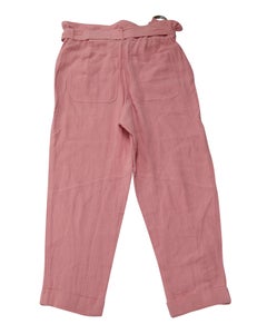 IRO High Waisted Pants in Pink Cotton