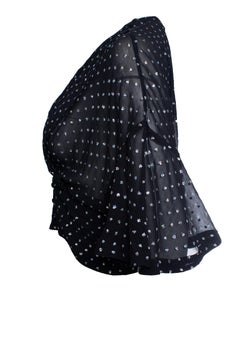 IRO, lurex Jucita dotted crop sheer top