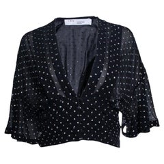 IRO, lurex Jucita dotted crop sheer top