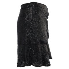 Iro Nako Sequined Mini Skirt in Black Viscose
