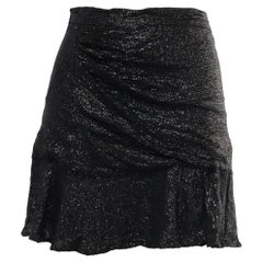 Iro Nako Sequined Mini Skirt in Black Viscose