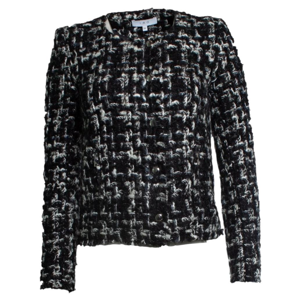 IRO, Nalokie tweed jacket in black and white