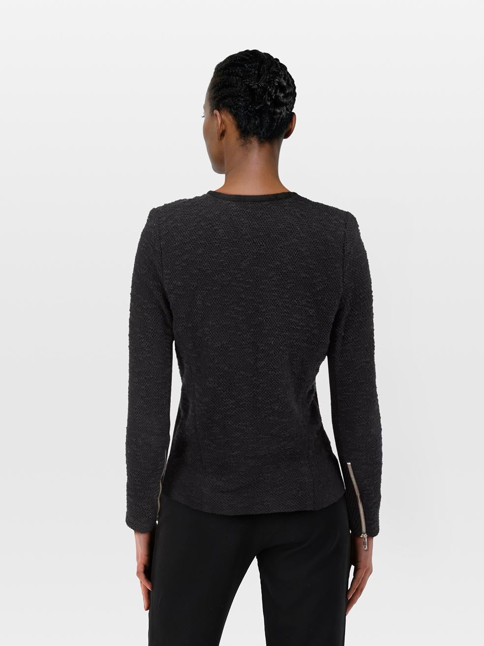 CONDITION is Very good. Minimal wear to jacket is evident. Minimal wear to the collar with light discolouration marks on this used Iro designer resale item.
 
 
 
 Details
 
 
 Navy
 
 Cotton
 
 Jacket
 
 Long mesh panel sleeves
 
 Zipped cuffs
 
