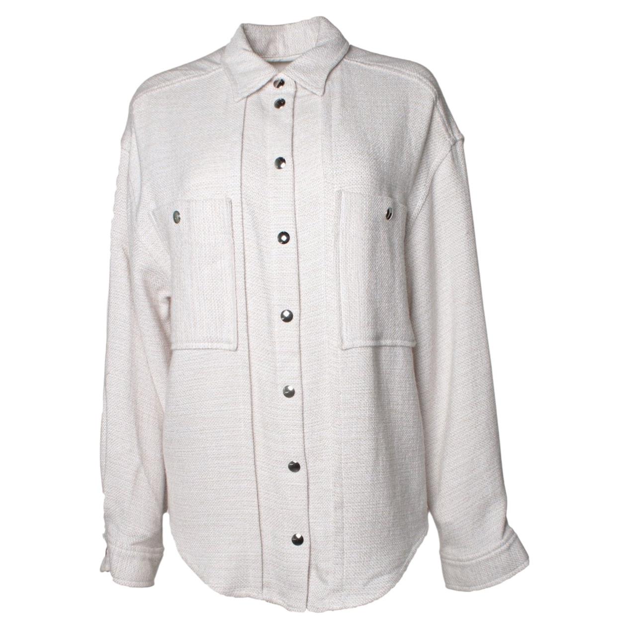 Pre-owned Iro , Nesta Shirt With Press Buttons In Beige In Brown
