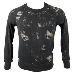 IRO Nona Talla XS Negro Mezcla de Algodón Envejecido  Jersey de manga larga