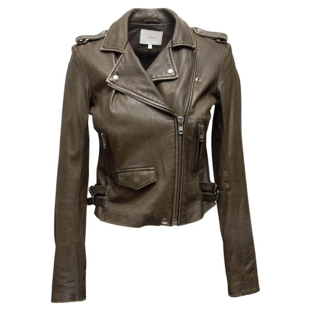 IRO Colombe Leather Bomber Jacket For Sale at 1stDibs