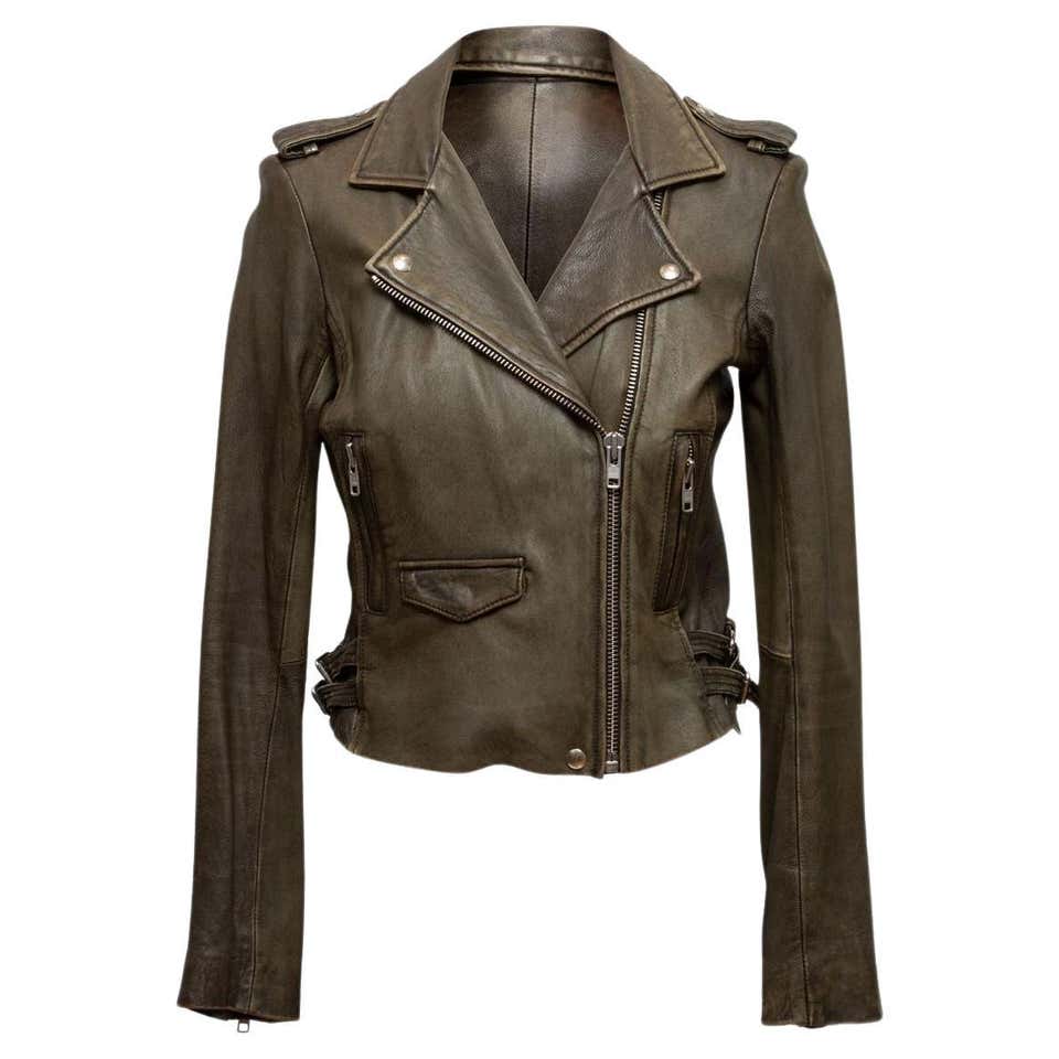 IRO Colombe Leather Bomber Jacket For Sale at 1stDibs
