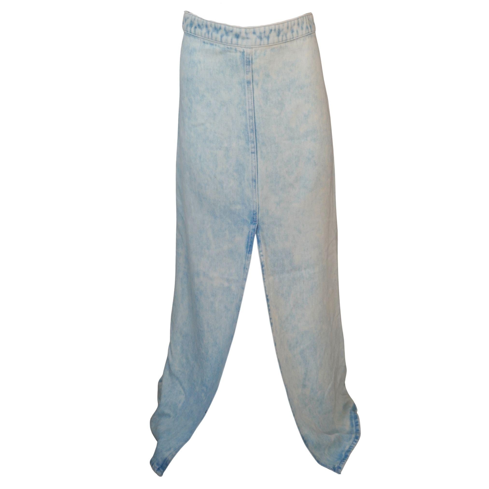 IRO PARIS Carolia Maxi gonna in denim con lavaggio acido