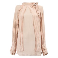 Iro Pink Frejan Ruffle Top Size M