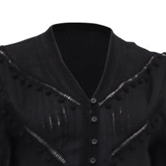 Iro Poyra Blouse in Black Viscose