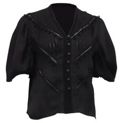 Iro Poyra Blouse in Black Viscose