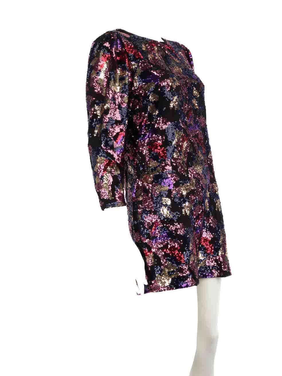 CONDITION is Very good. Minimal wear to dress is evident. Some small plucks to the stitching of the sequins on this used Iro designer resale item.
 
 
 
 Details
 
 
 Multicolour
 
 Polyester
 
 Mini dress
 
 Sequinned pattern accent
 
 Round