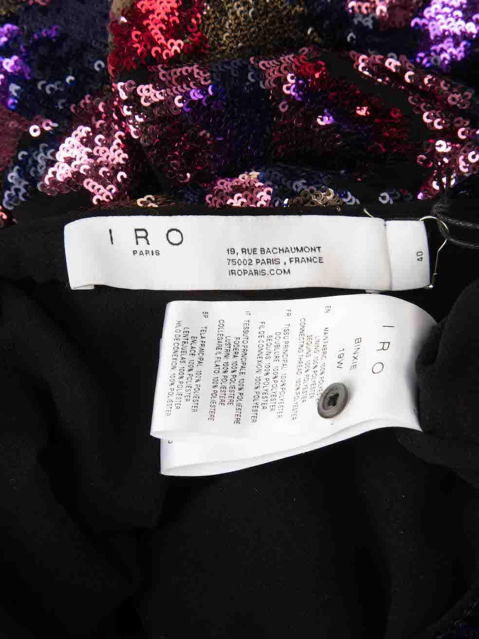 Iro, mini robe à motifs pailletés, taille L en vente 2