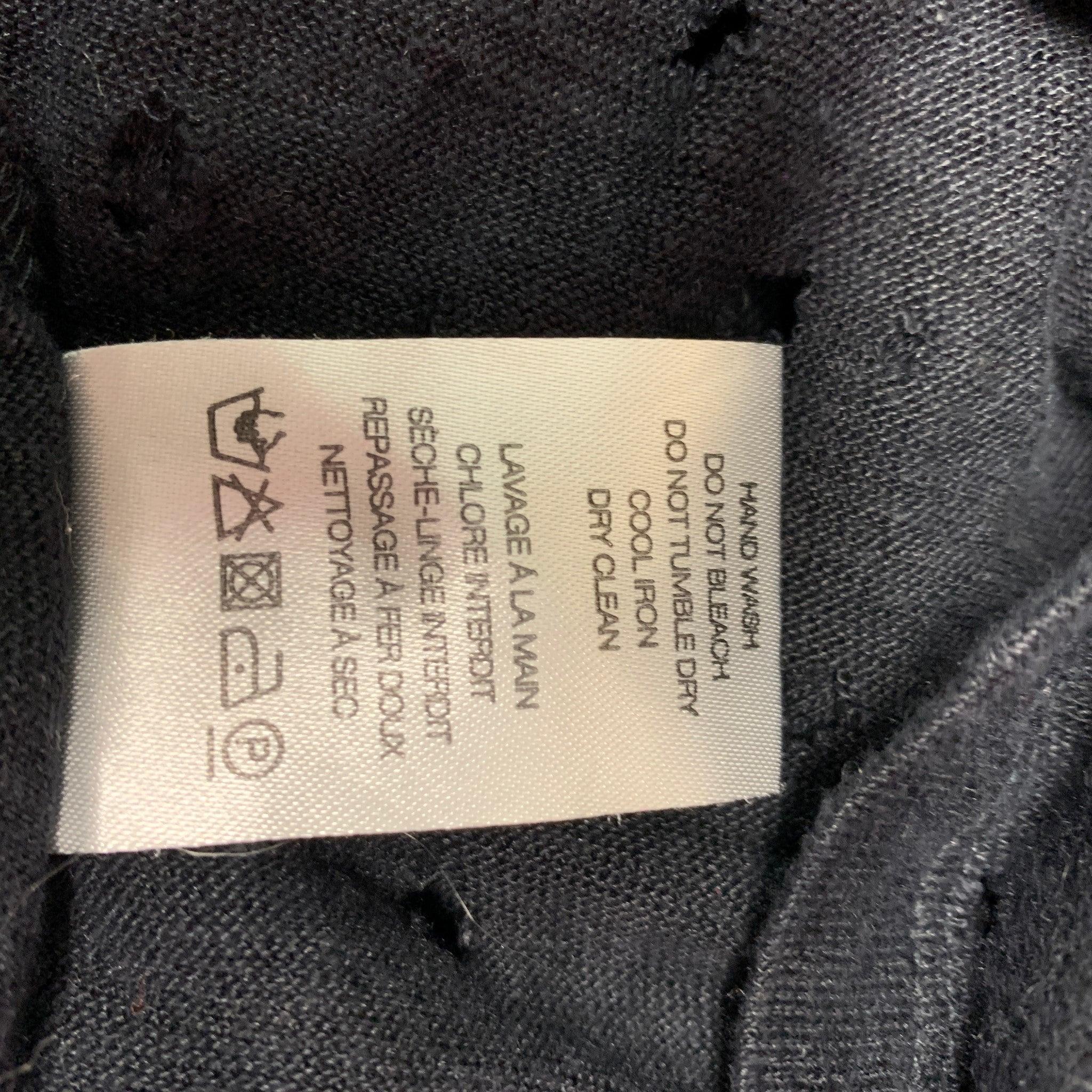 IRO Sijaspe Size S Black Linen Distressed Crew-Neck T-shirt For Sale 2