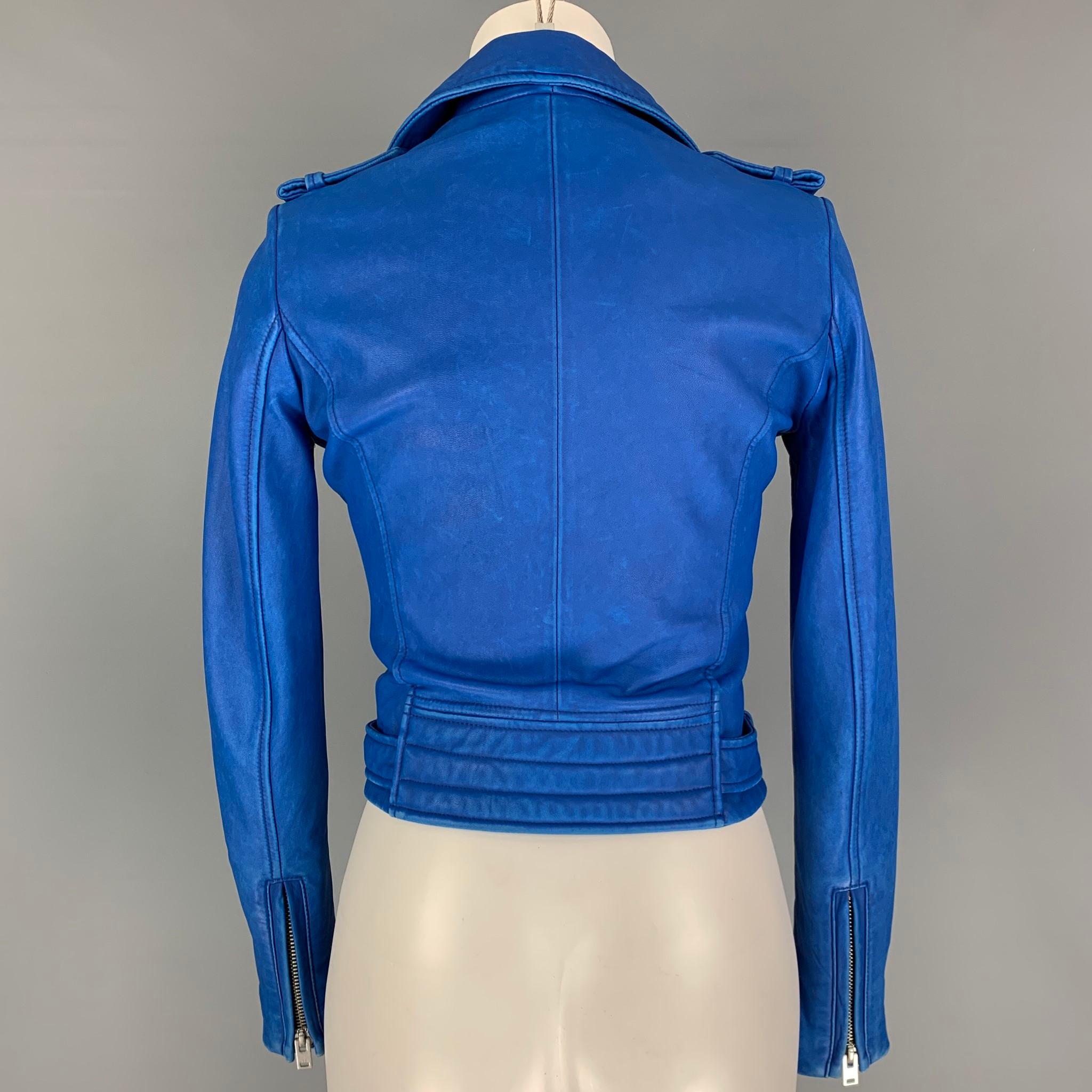 iro blue leather jacket