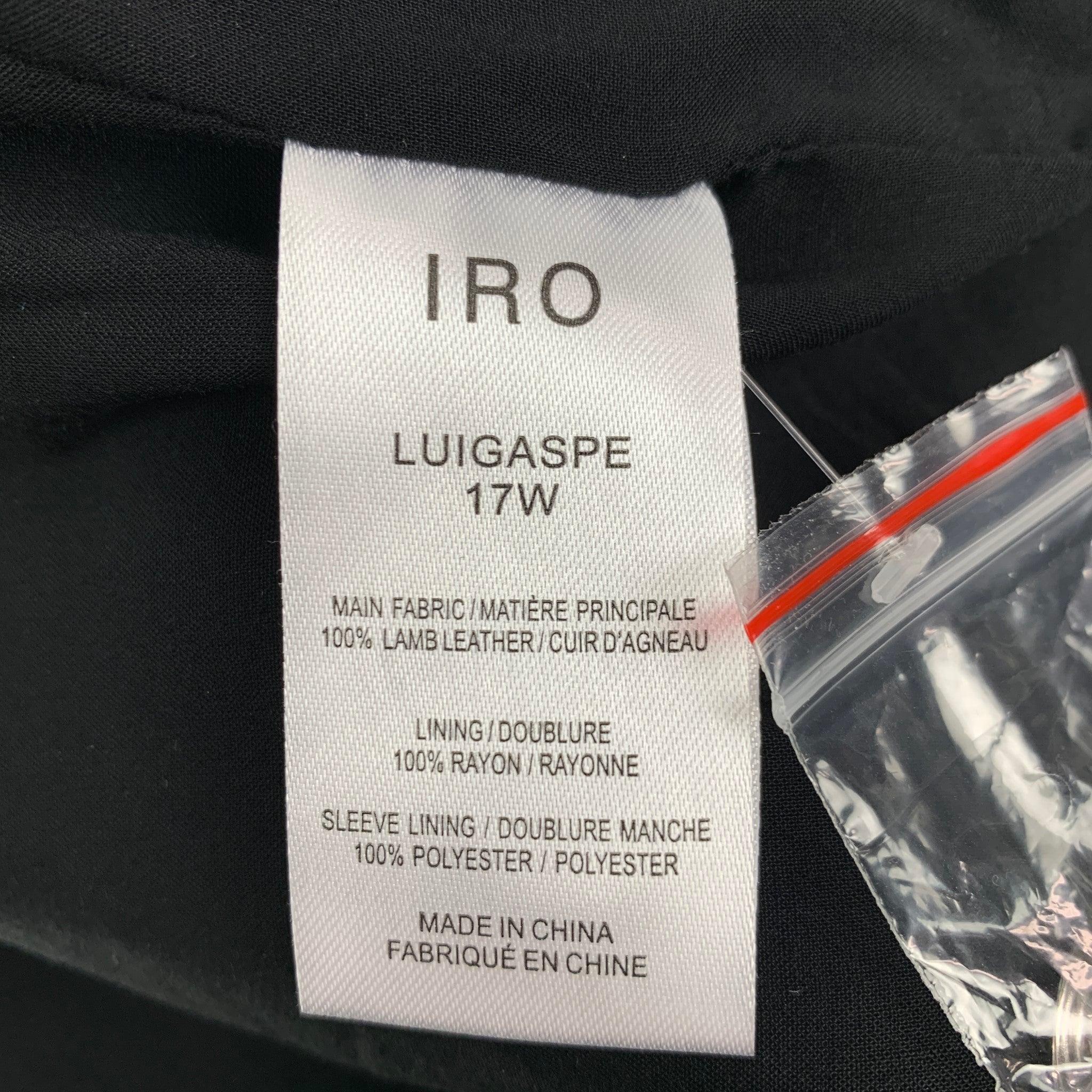 IRO Size 0 Blue Leather Lamb Skin Motorcycle Jacket 1