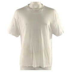 Camiseta oversize de lino transparente color crema de IRO, talla L