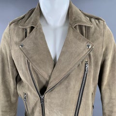 Chaqueta de moto de cuero beige de IRO, talla M