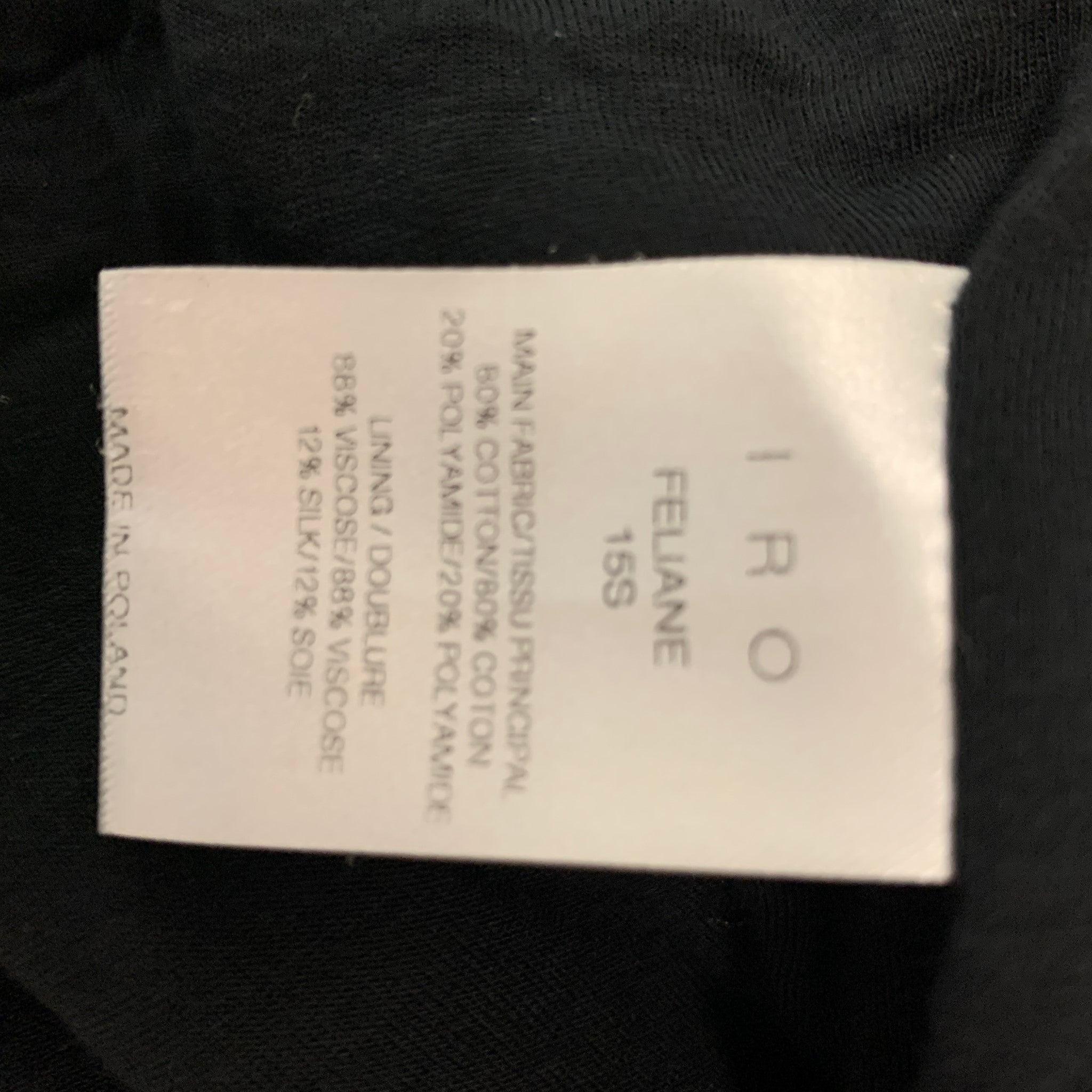 IRO Size M Black Cotton Blend Lace Shift Dress For Sale 1