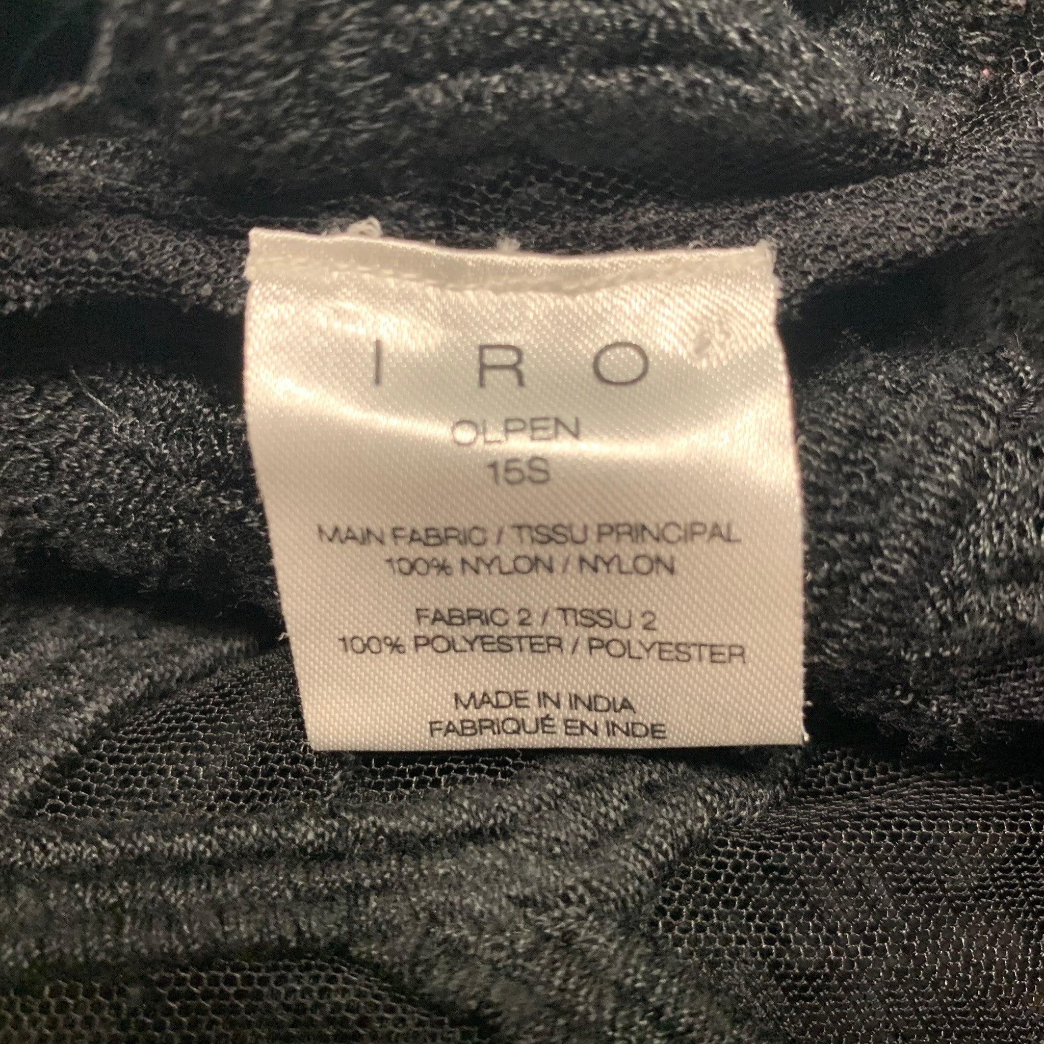 IRO Size M Black Mesh Sleeveless Casual Top For Sale 1