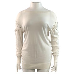 Jersey de manga larga para mujer de IRO, talla M, blanco, de cupro y algodón