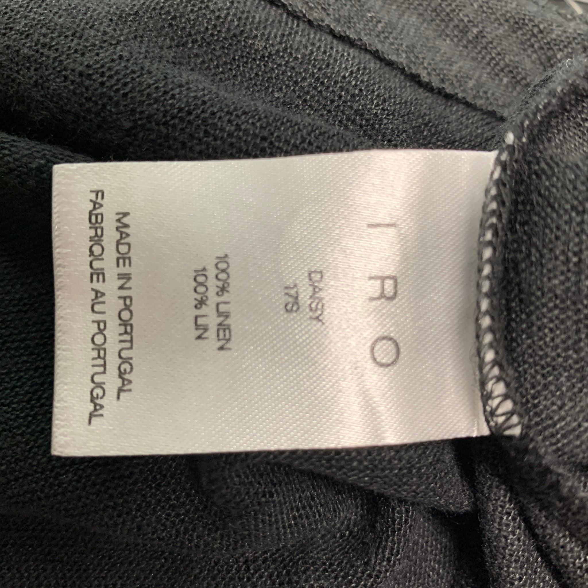 IRO Size S Black Linen Solid Shift Dress For Sale 1