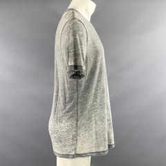 Camiseta ligera de algodón y poliéster de IRO, talla S, color gris jaspeado con blanco