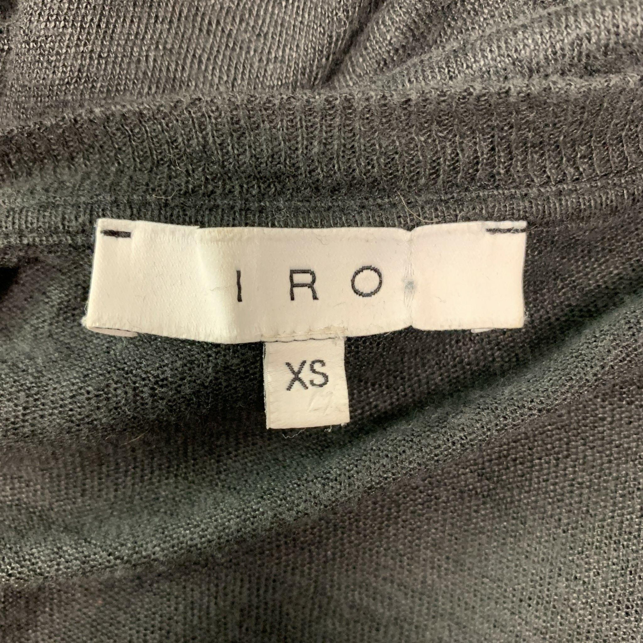 IRO Taille XS T-shirt col ras du cou en lin noir vieilli Pour hommes en vente