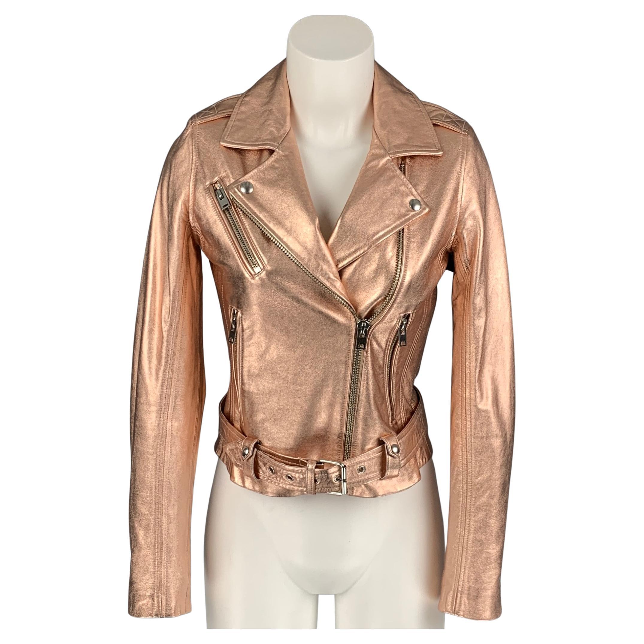 IRO Size XS Gold Leather Metallic Biker Jacket For Sale at 1stDibs | iro  military jackets, leather jacket gold hardware, metallic gold leather jacket