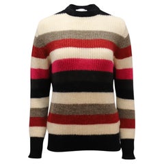 Iro Solal – kleiner Pullover mit Rippenmuster und Streifen in mehrfarbigem Acryl