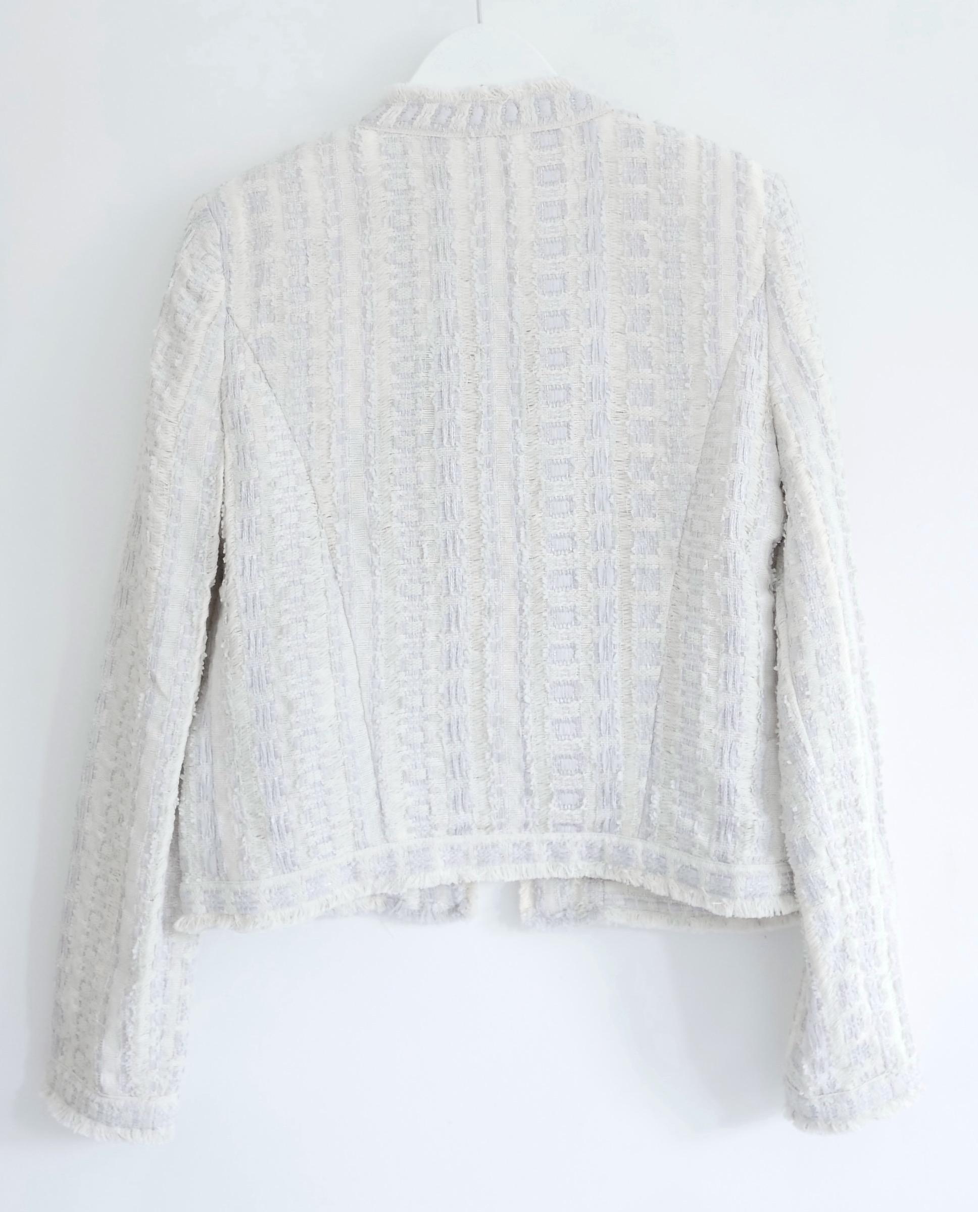 IRO Sorayan Veste grise/crème perlée Neuf - En vente à London, GB
