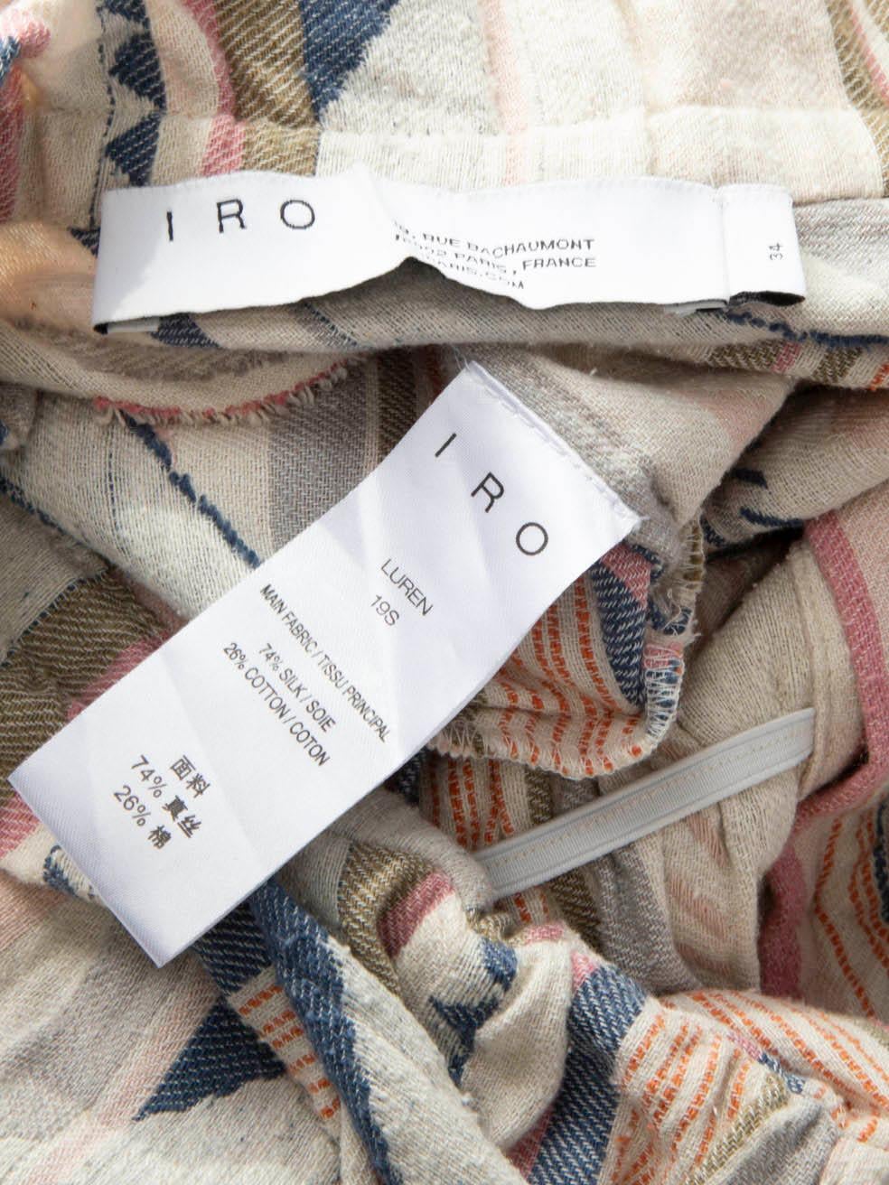 Mini robe asymétrique en soie rayée d'Iro Taille XS Excellent état - En vente à London, GB