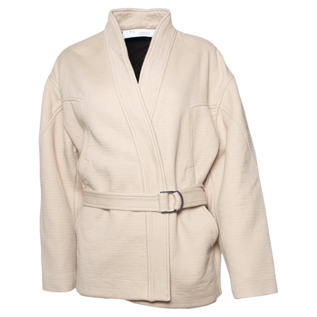Pre-owned Iro , Timmy Wrap Coat In Beige In Brown