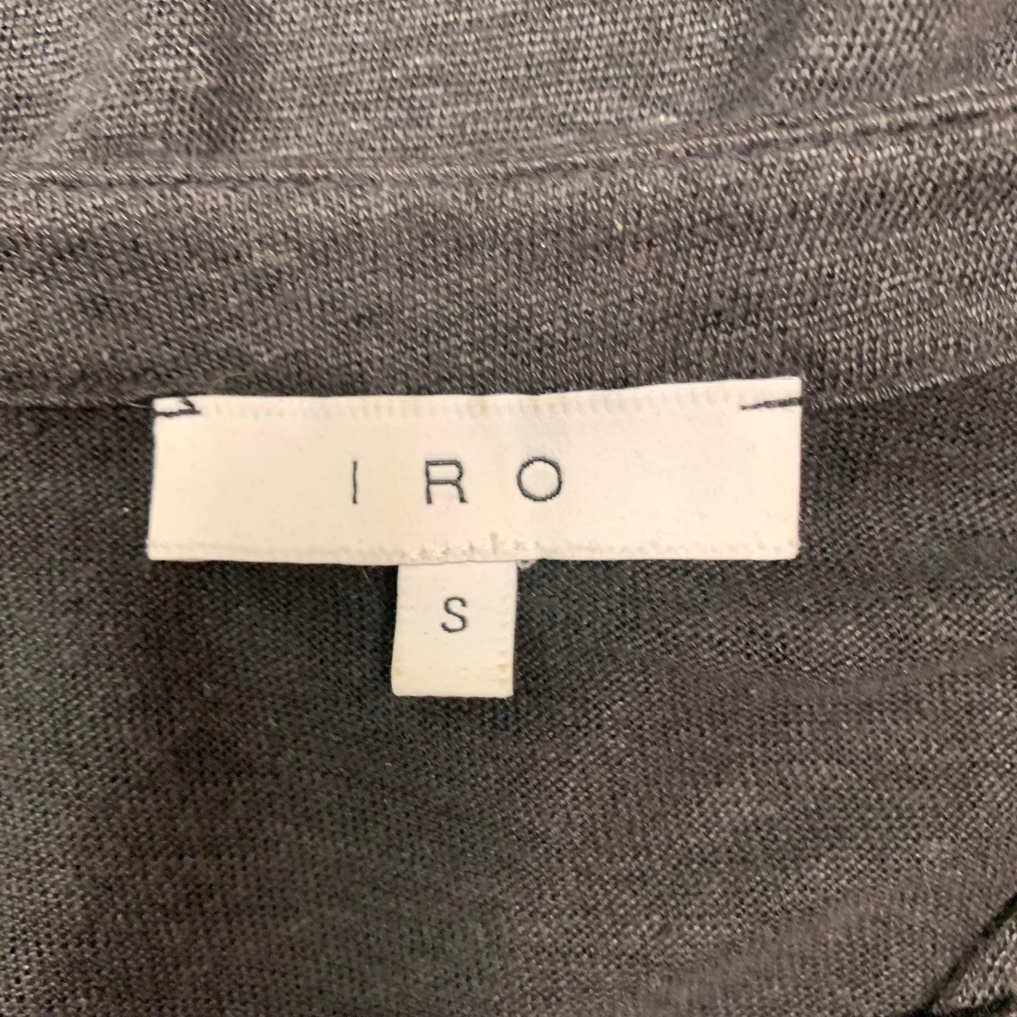 Men's IRO Tissa Size S Black Solid Linen Sleeveless Tank Top