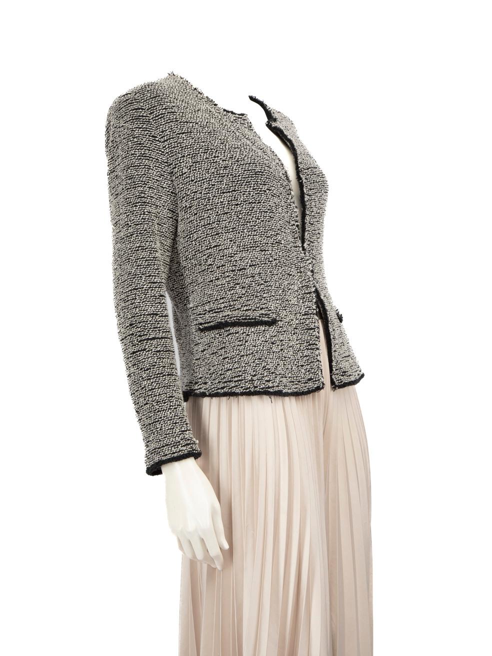CONDITION is Very good. Minimal wear to the jacket is evident. Pulls to the weave on the lower half of the right sleeve and to the inside back neckline. Discolouration on the inside back neck of this used Iro designer resale item. Discolouration may