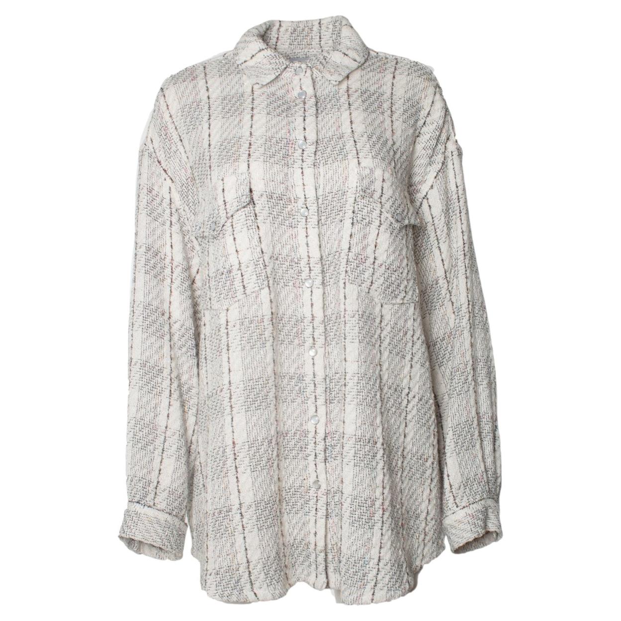 Pre-owned Iro , Vicenta Tweed Shirt In Gray