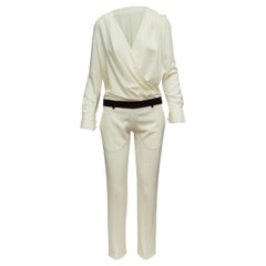 Iro White & Black Long Sleeve Jumpsuit