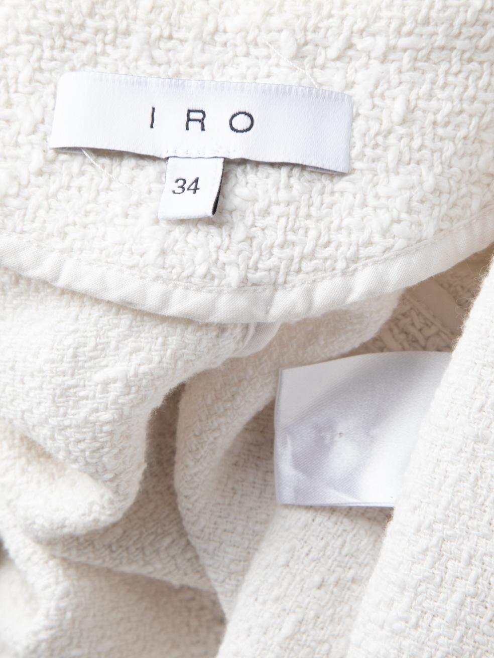 Iro White Tweed Jacket Size XS 1