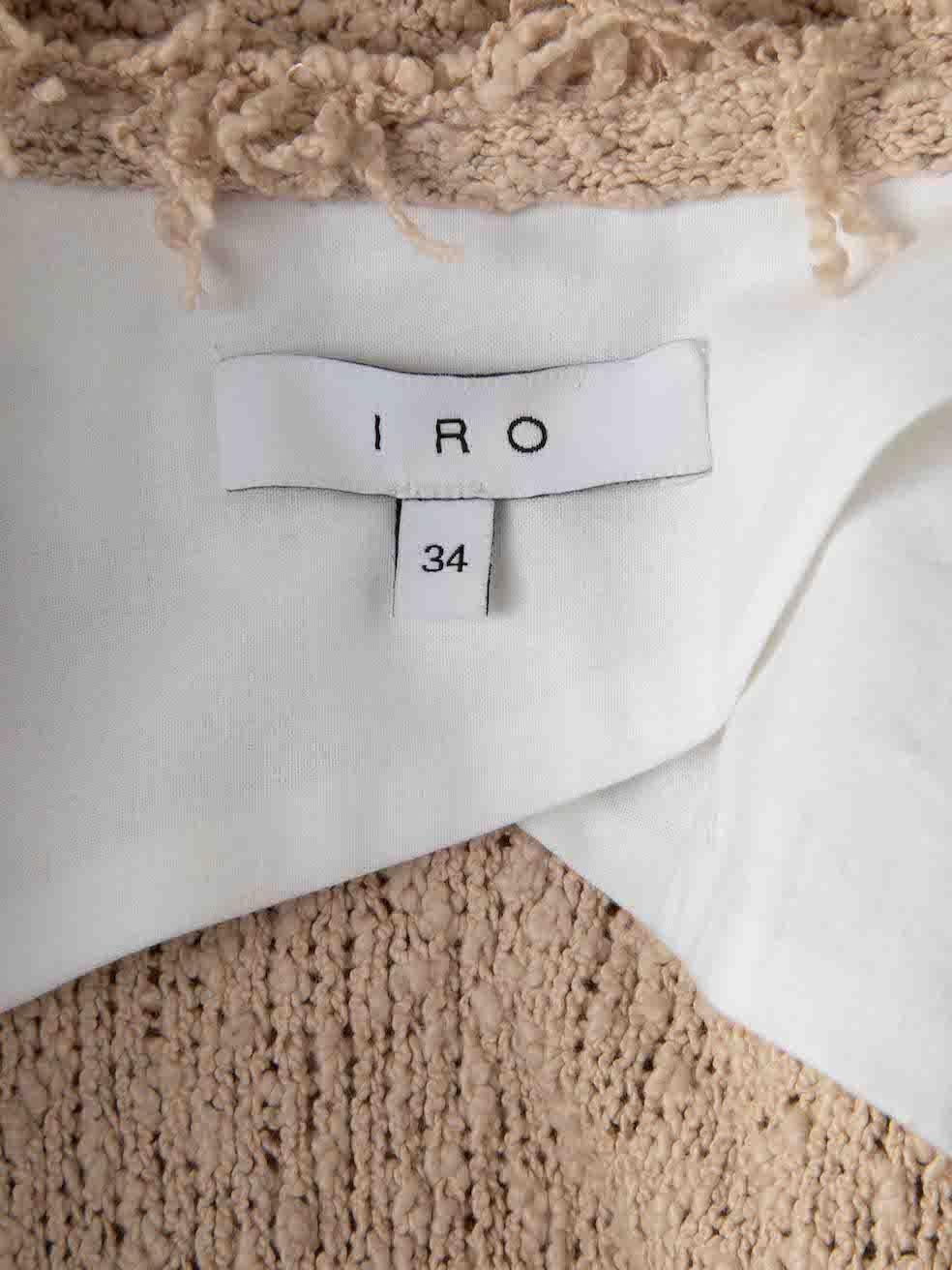 Iro Women's Beige Collarless Blazer Jacket 1