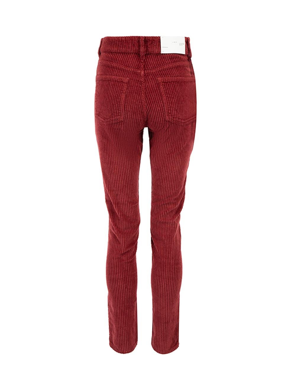 Iro Women's Burgundy Gaemy Corduroy Skinny Fit Trousers In New Condition For Sale In London, GB