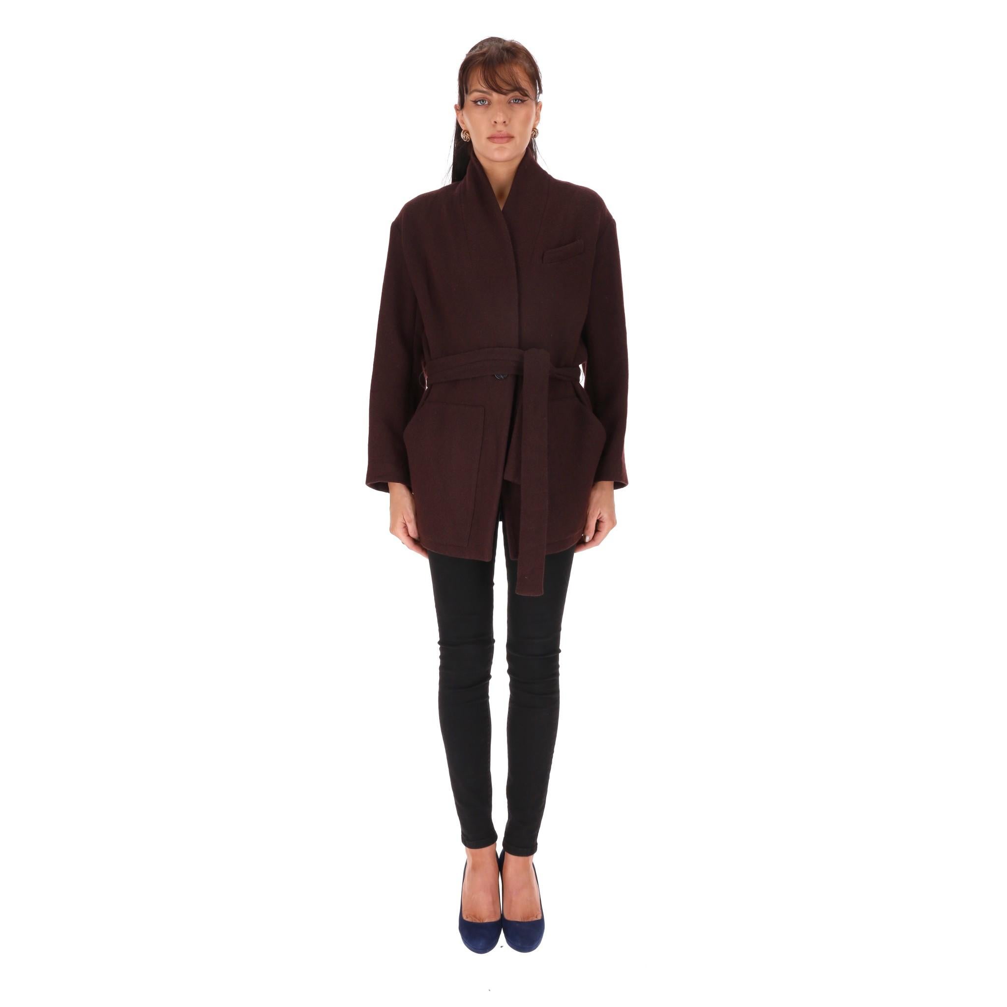 Iro Wool & Silk Belted Coat

Burgundy coat with belted waist closure and oversized open pockets to the front.

Size - 36FR

Condition - Very Good

Composition - 60% Wool, 25% Silk, 15% Polyamide, Lining Cotton Mix