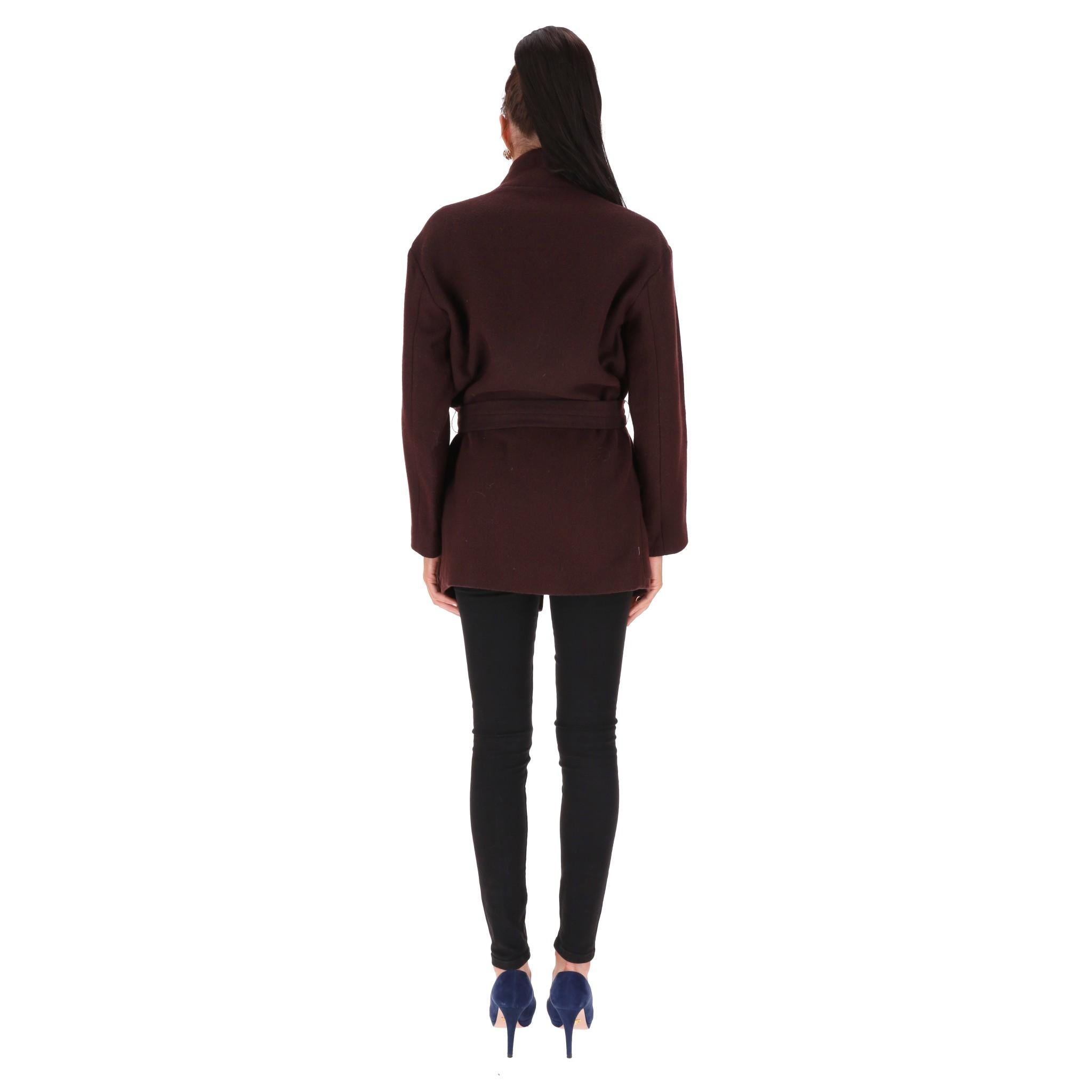 Iro Wool & Silk Belted Coat In Excellent Condition For Sale In London, GB