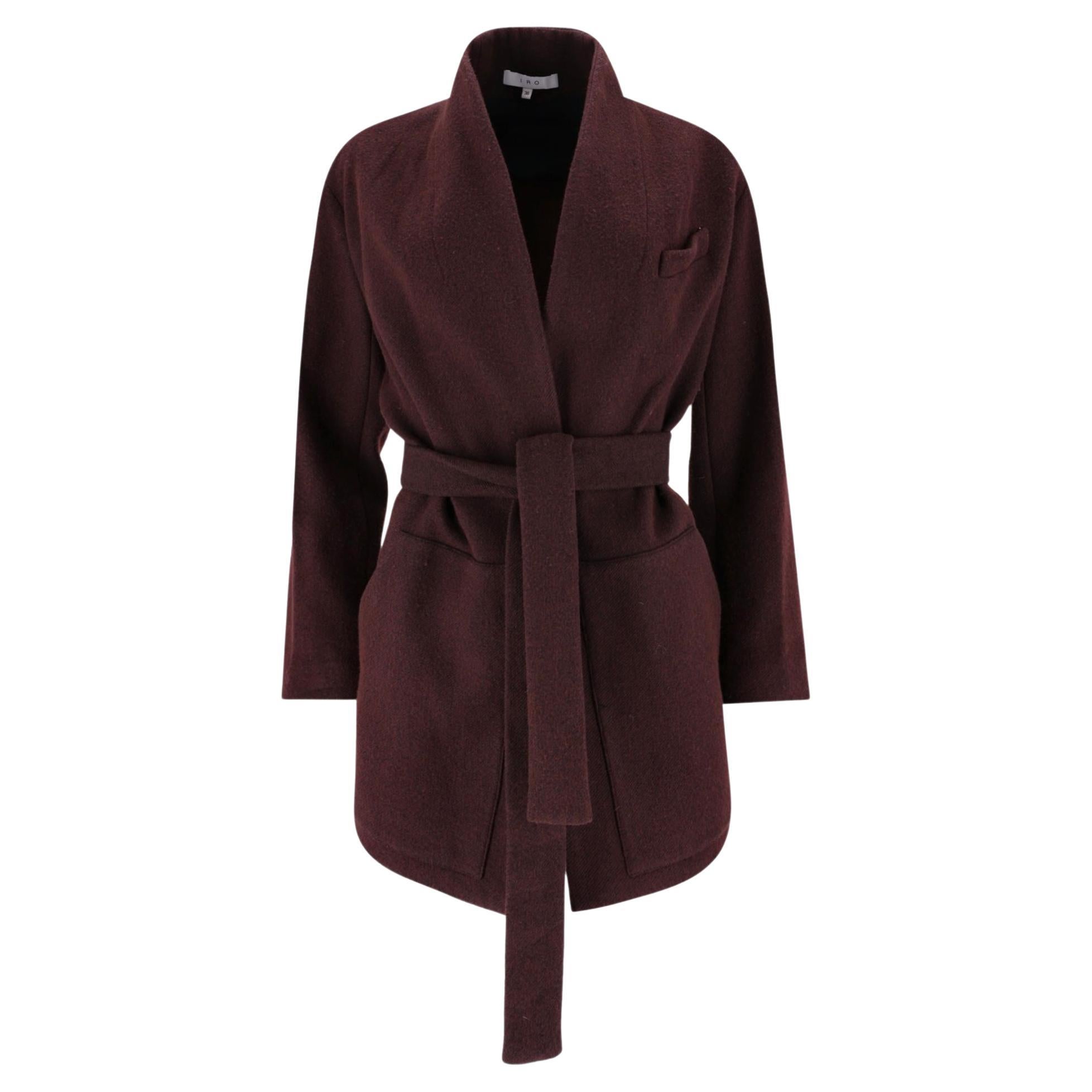 Iro Wool & Silk Belted Coat For Sale