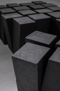 Iroko Wood, Ensemble of Signed Stools, Arno Declercq