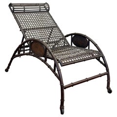 Iron 1930s French Reclining Lounger Handmade