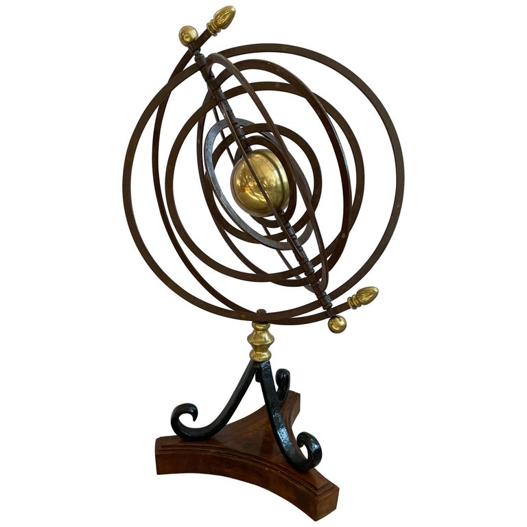 Iron and Brass Celestial Sphere Armillary at 1stDibs