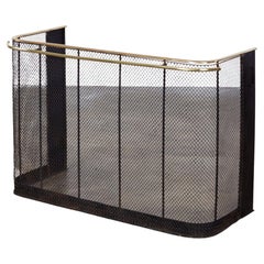 Iron and Brass Fireplace Guard - 39" wide